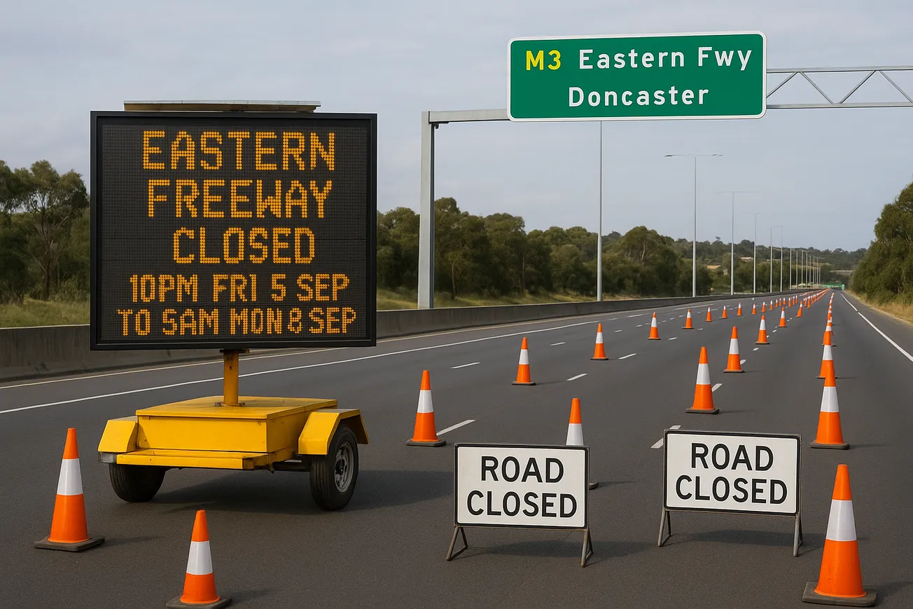 Eastern Freeway closure in September